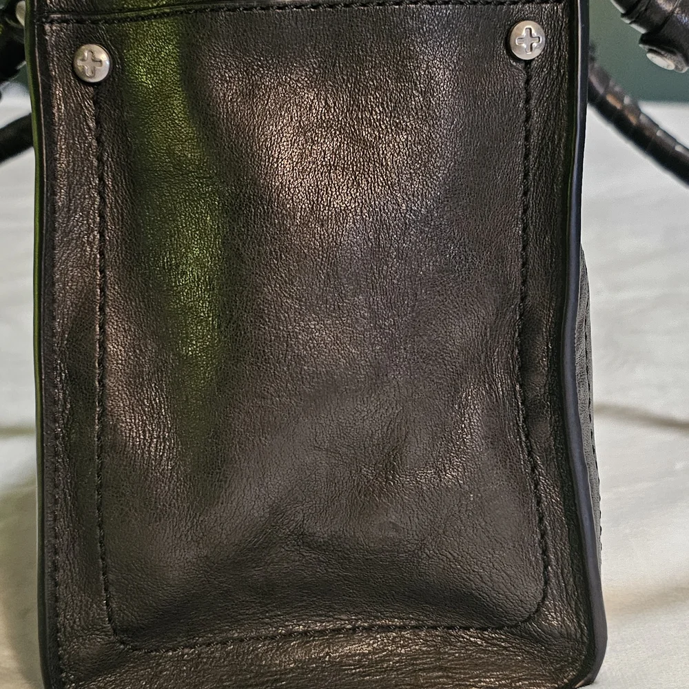 Frye Black Leather Satchel Handbag